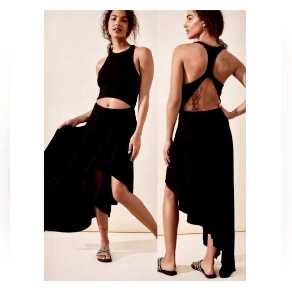 Free People Beach Bethany Midi Dress on black